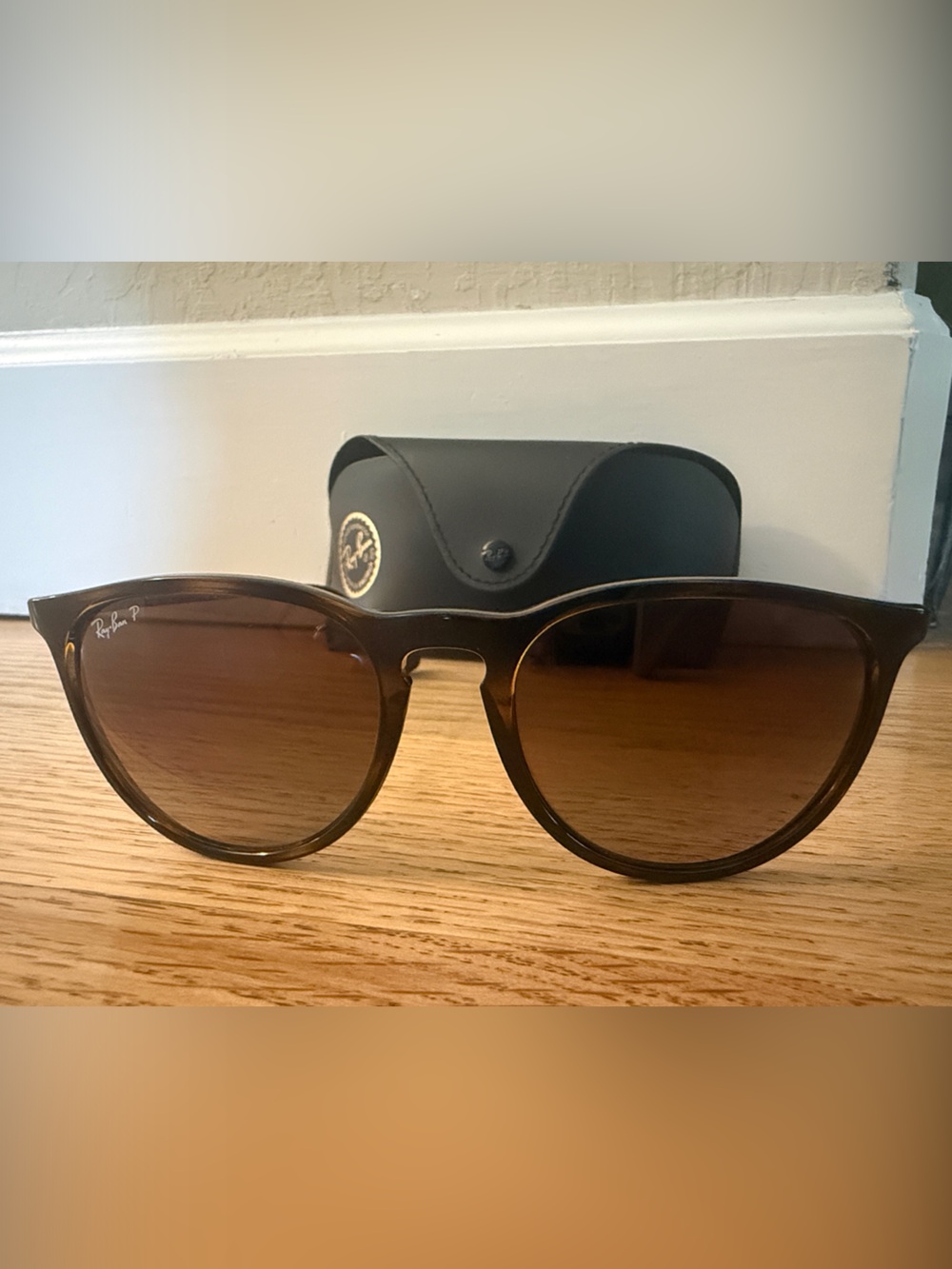 Ray-Ban Women’s Polarized Sunglasses Brown Frame Brown Lenses-Erika